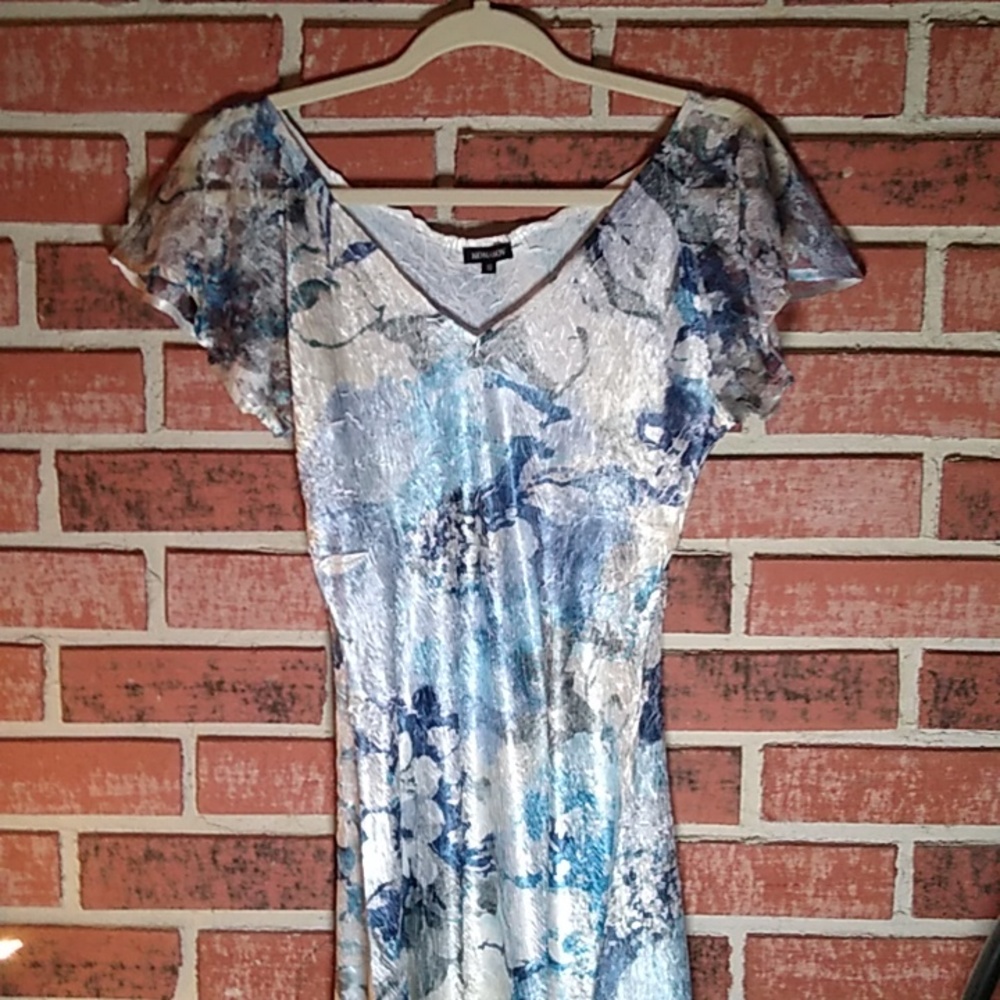 Komarov long crinkle dress